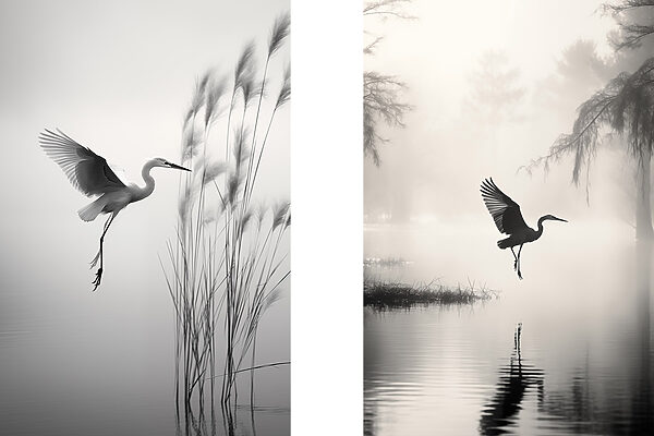 Bird flying over water Bird flying over water