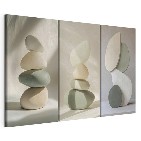 Impression sur toile modulaire Ensemble de sculptures de formes variées