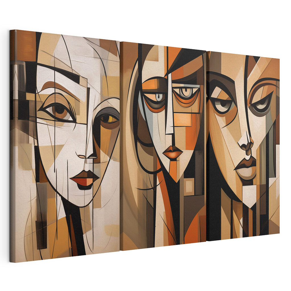Collage of paintings of a woman's face Collage of paintings of a woman's face