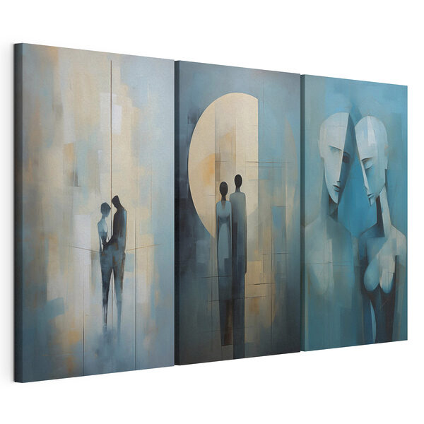 Tableau représentant deux personnes Impression sur toile modulaire Tableau représentant deux personnes