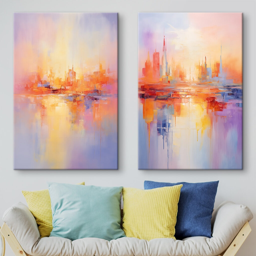 Painting of a city