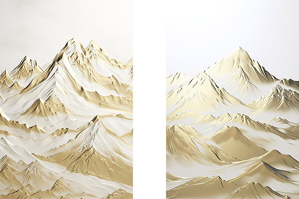 Mountain range with snow
