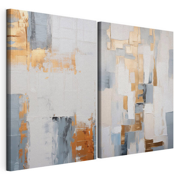 Deux tableaux de couleurs différentes Impression sur toile modulaire Deux tableaux de couleurs différentes