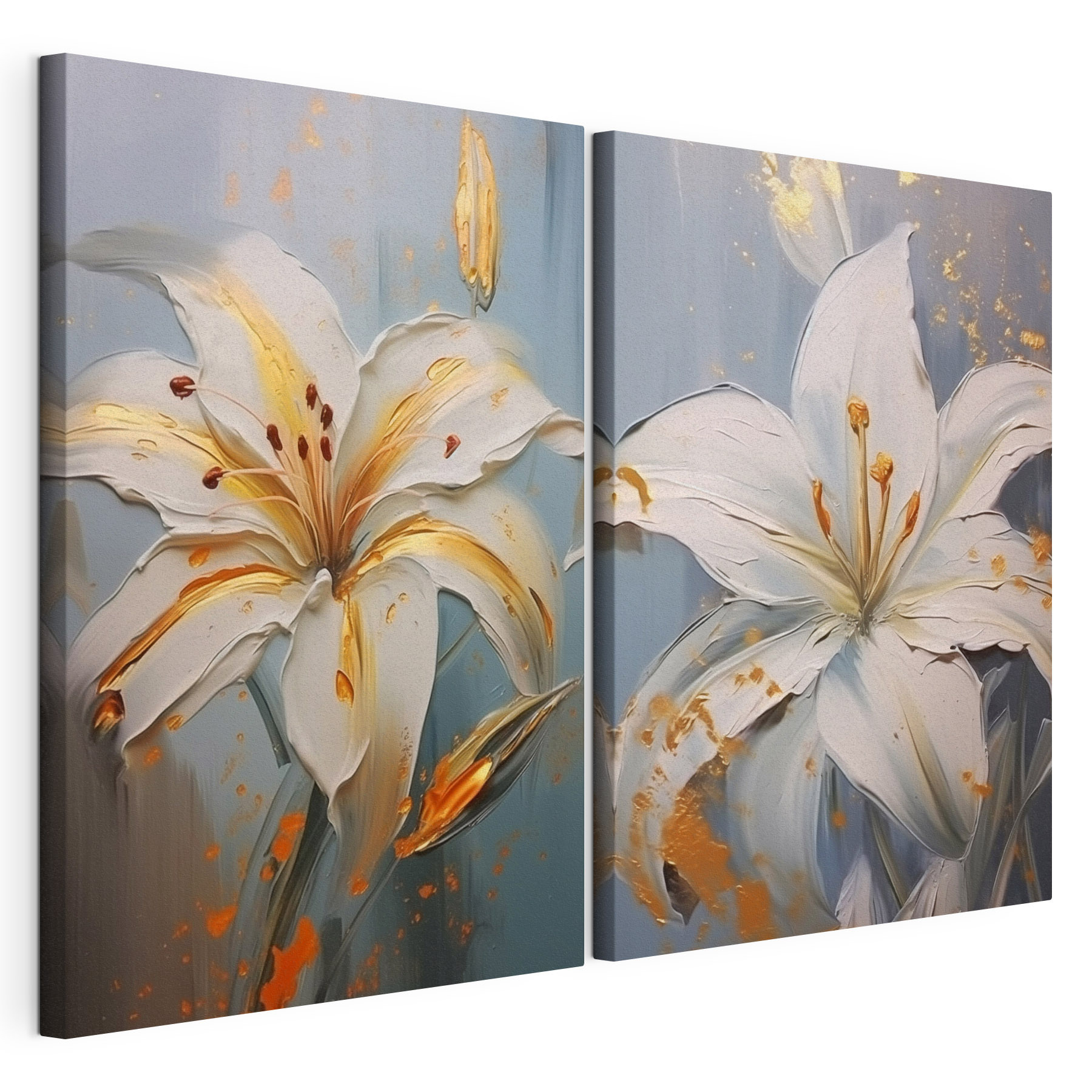 Painting of white flowers
