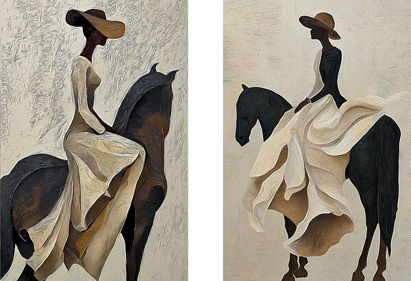 Woman riding a horse Woman riding a horse