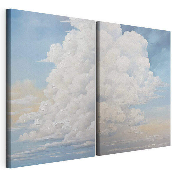 Comparaison des nuages dans le ciel Impression sur toile modulaire Comparaison des nuages dans le ciel