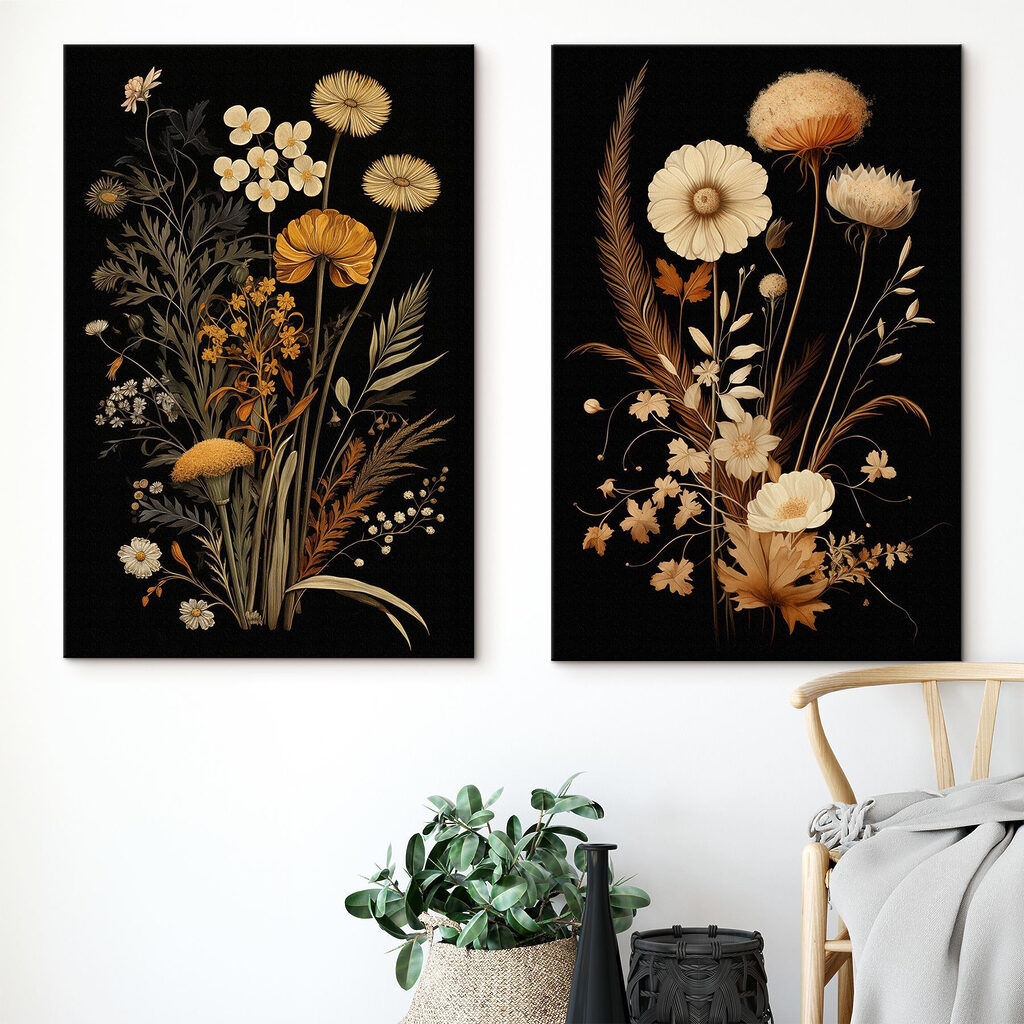 Delicate blooms in muted tones