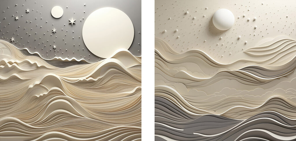 Two images of a landscape