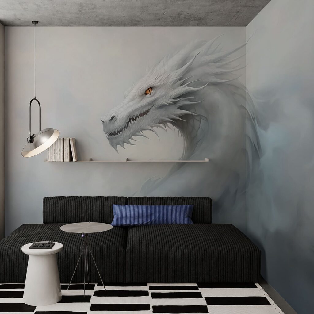 Un dragon blanc dans les nuages Un dragon blanc dans les nuages