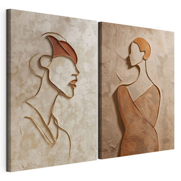 Impression sur toile modulaire Collage d'images de femmes