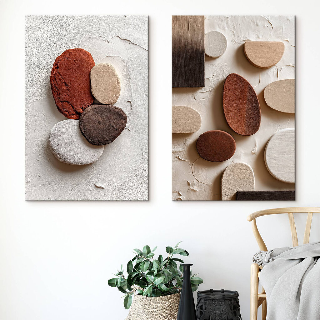 Organic shapes in earthy tones Organic shapes in earthy tones