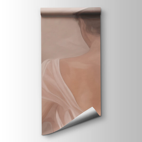Painting of a woman in white dresses