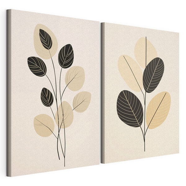 Impression sur toile modulaire Un art botanique raffiné pour les intérieurs modernes