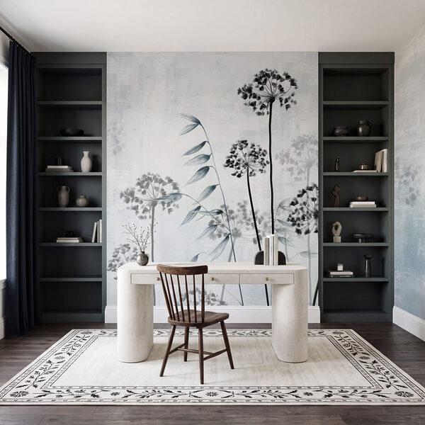 Wall mural - Elegant silhouettes against soft background Wall mural - Elegant silhouettes against soft background