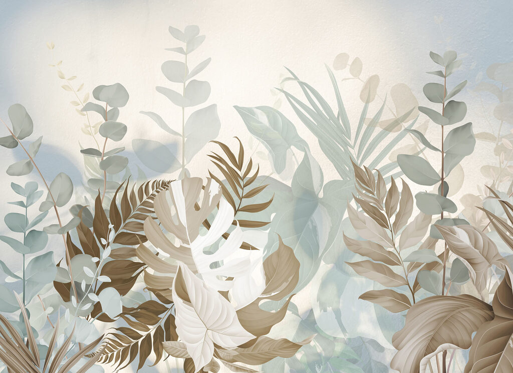 Lush greens in soft pastel hues Lush greens in soft pastel hues