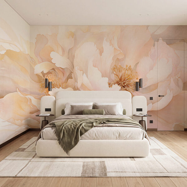 Fleurs aux teintes pastel douces et chaleureuses