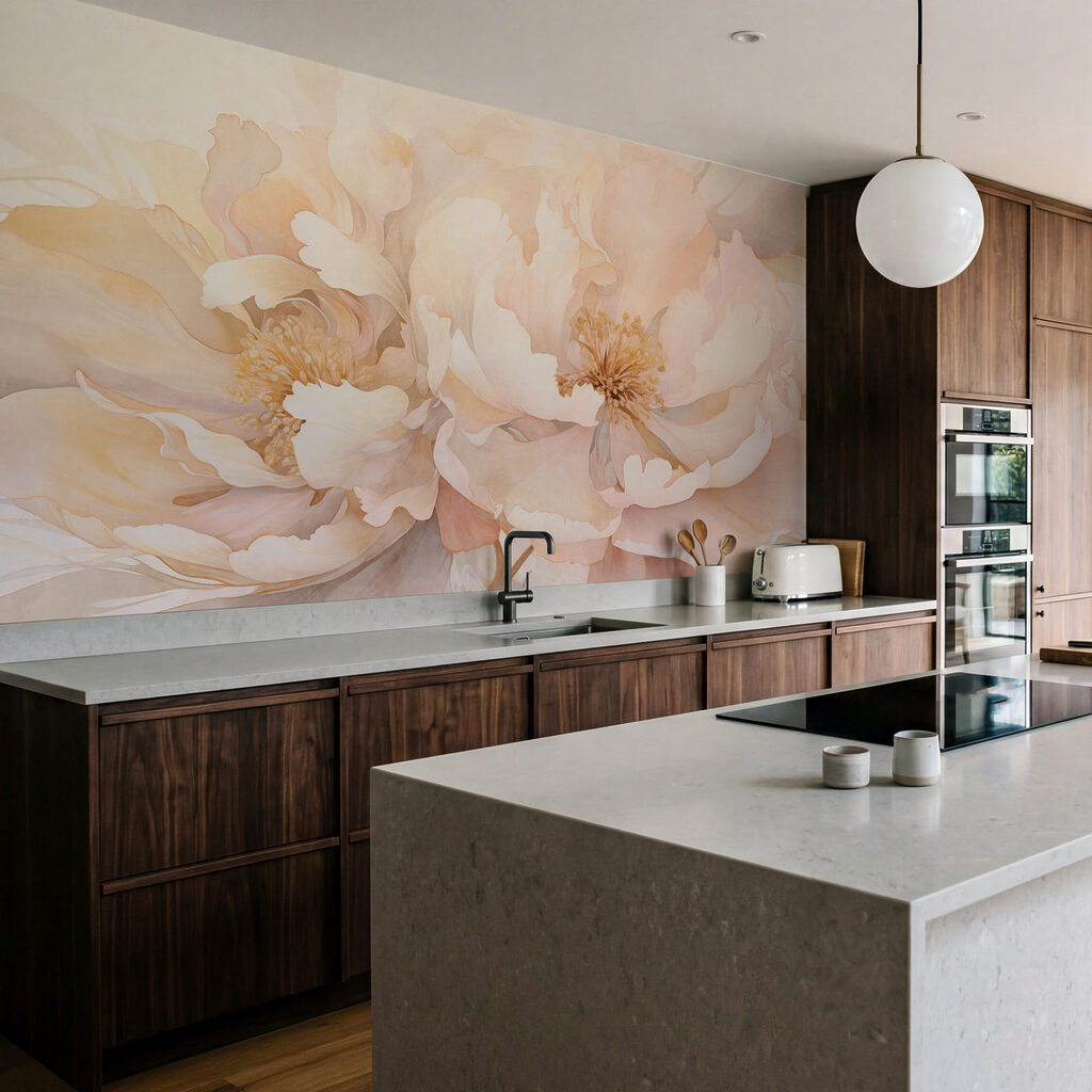 Fleurs aux teintes pastel douces et chaleureuses