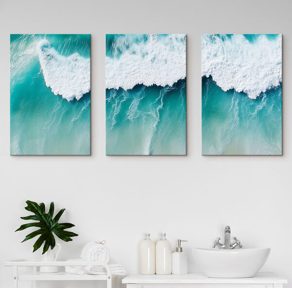 Waves dancing on turquoise waters Waves dancing on turquoise waters