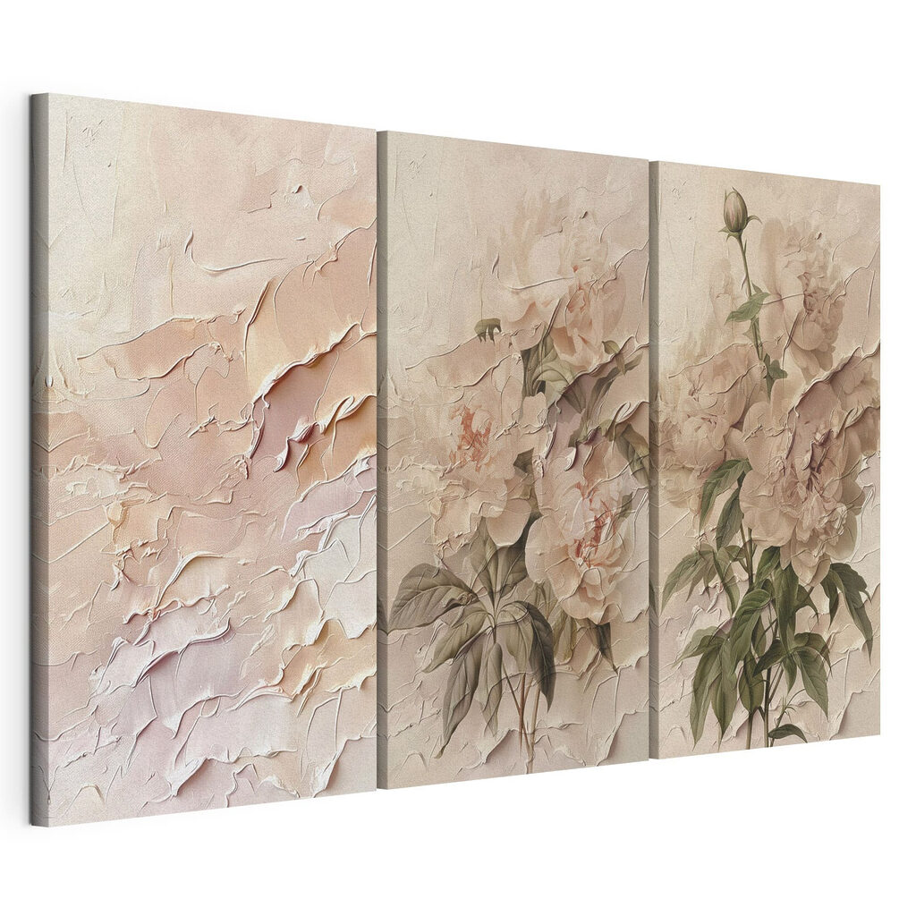 Painting of flowers on a wall Painting of flowers on a wall