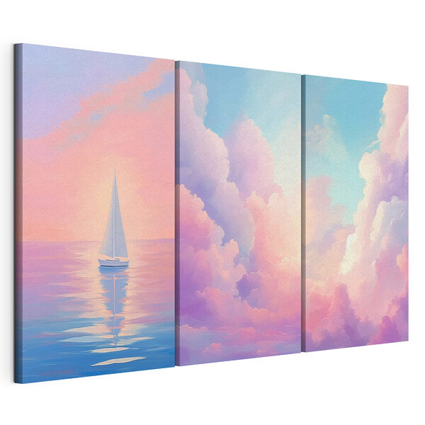 Impression sur toile modulaire Un voilier sur l'eau