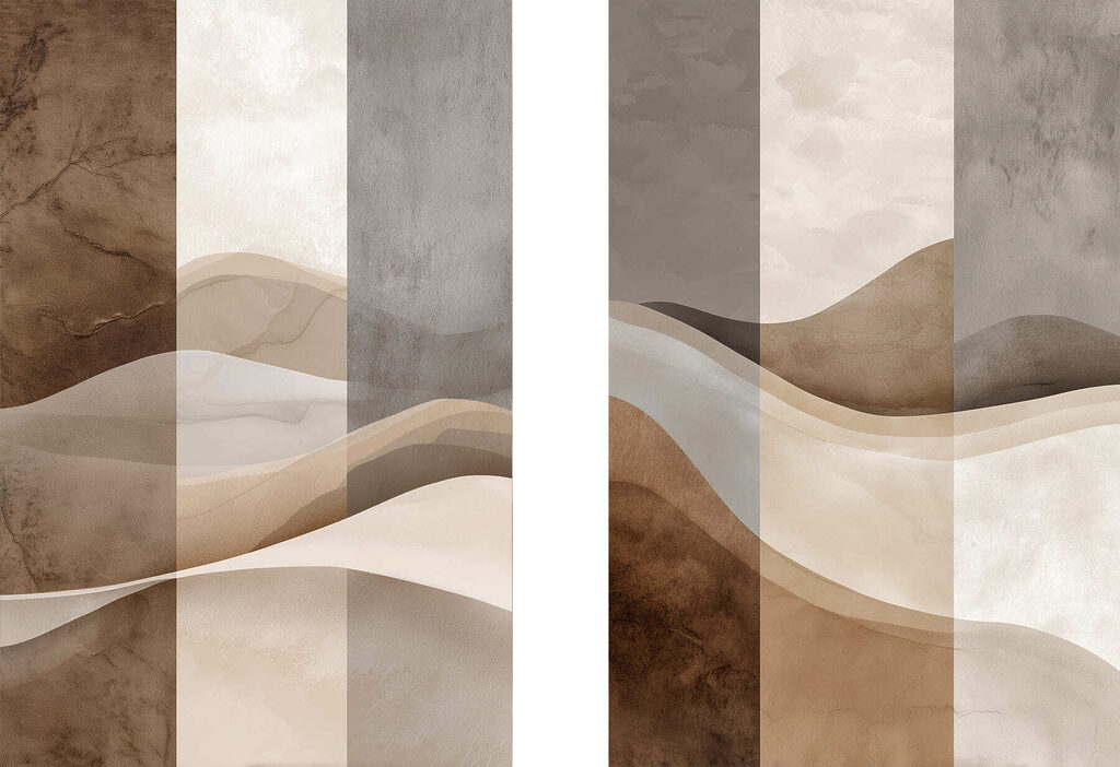 Two images of a desert Two images of a desert