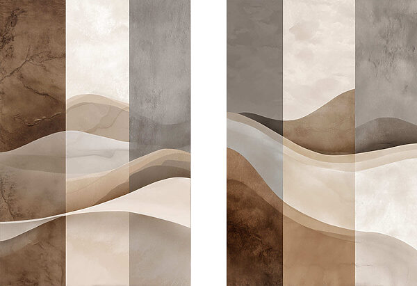 Two images of a desert Two images of a desert