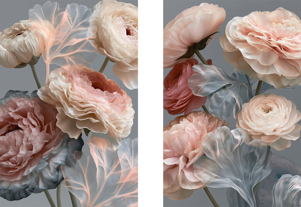 Delicate petals in soft colors