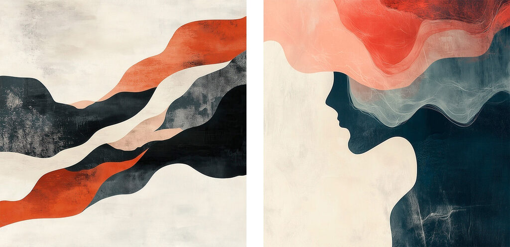 Two images of a woman's face Two images of a woman's face