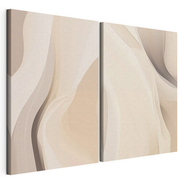 Des courbes douces aux teintes délicates Impression sur toile modulaire Des courbes douces aux teintes délicates