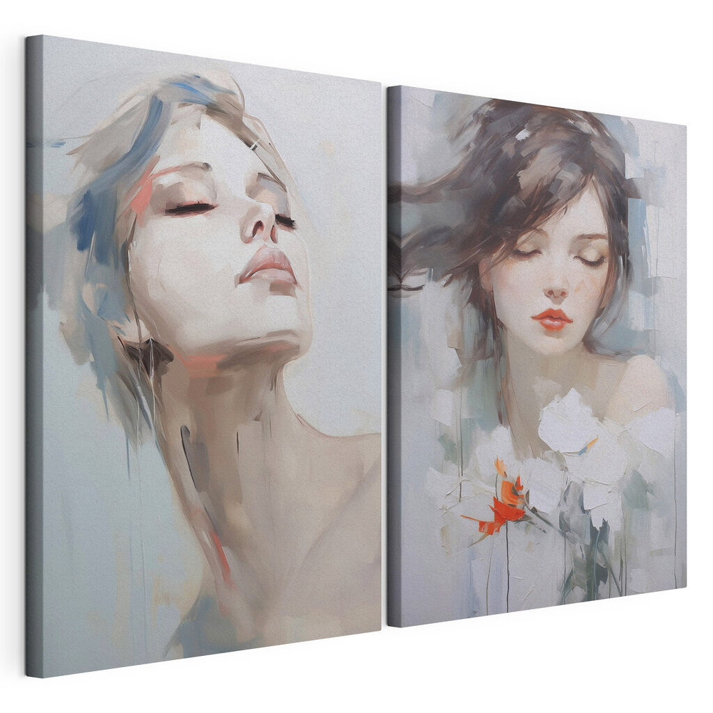 Two paintings of a woman Two paintings of a woman