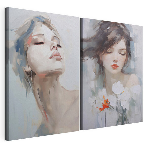 Two paintings of a woman Two paintings of a woman