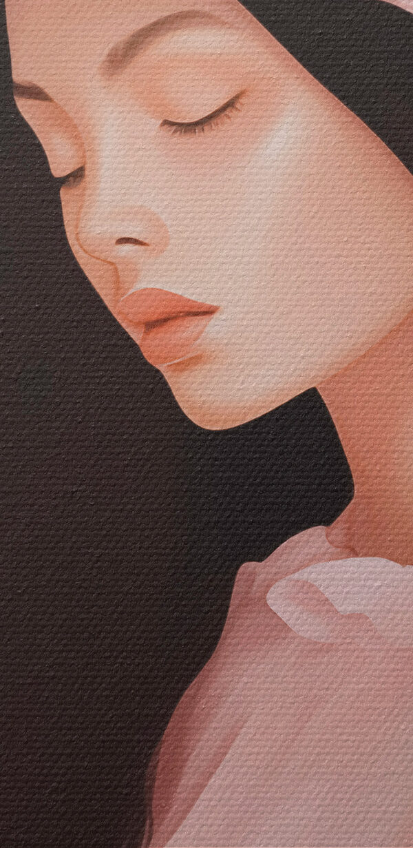 Woman in a dress and hat