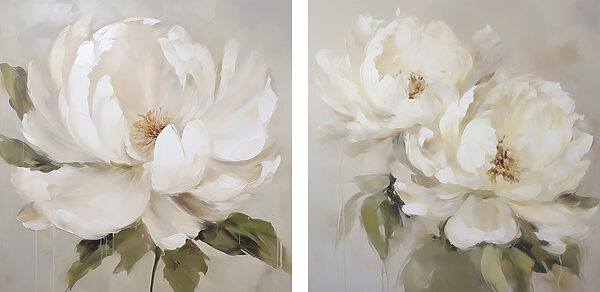 Painting of a white flower