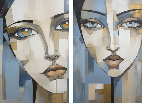 Painting of a woman's face