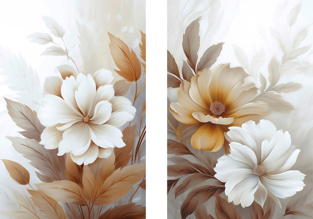 Soft floral elegance in muted tones Soft floral elegance in muted tones