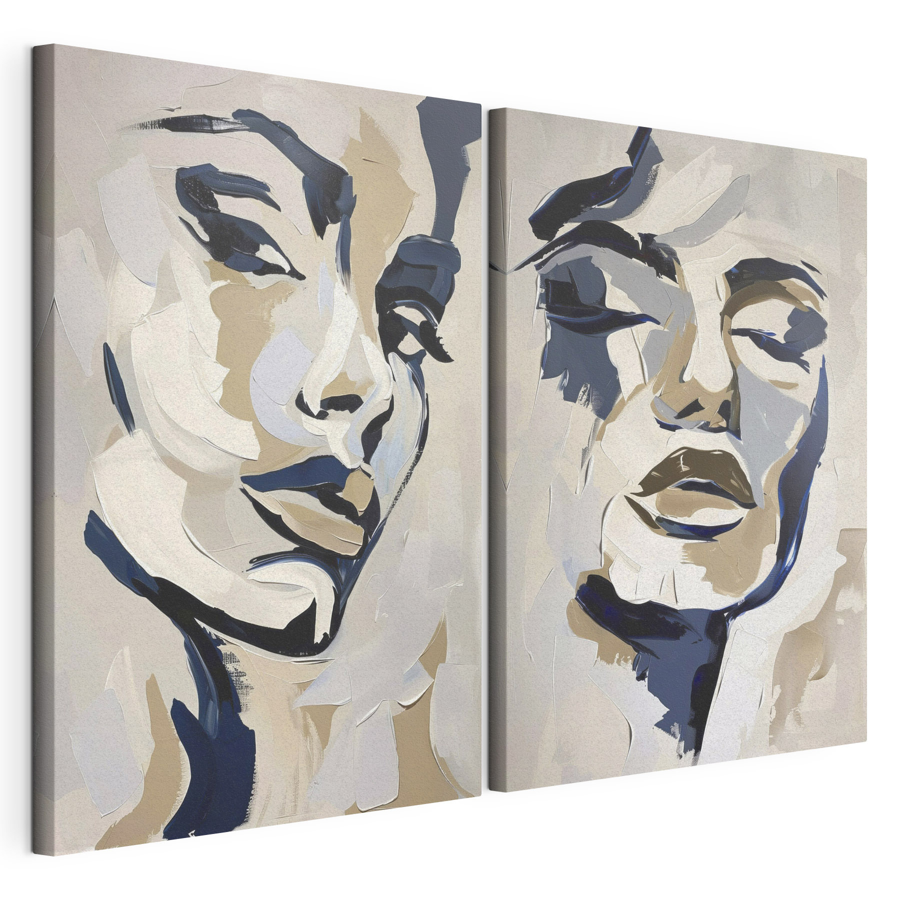 Painting of a woman's face Painting of a woman's face