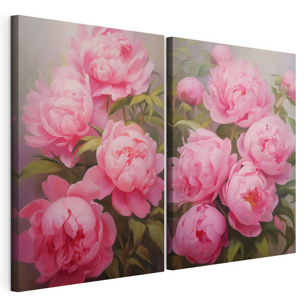 Blooming pink peonies in soft light Blooming pink peonies in soft light