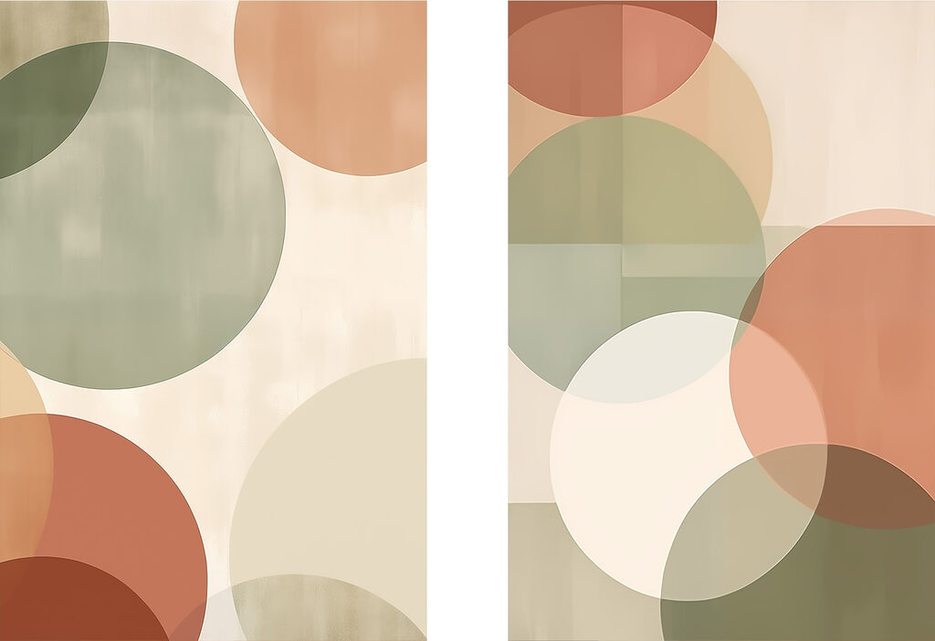 Abstract circles in soft colors Abstract circles in soft colors