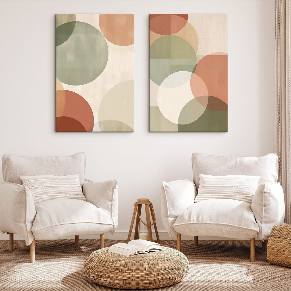 Abstract circles in soft colors Abstract circles in soft colors
