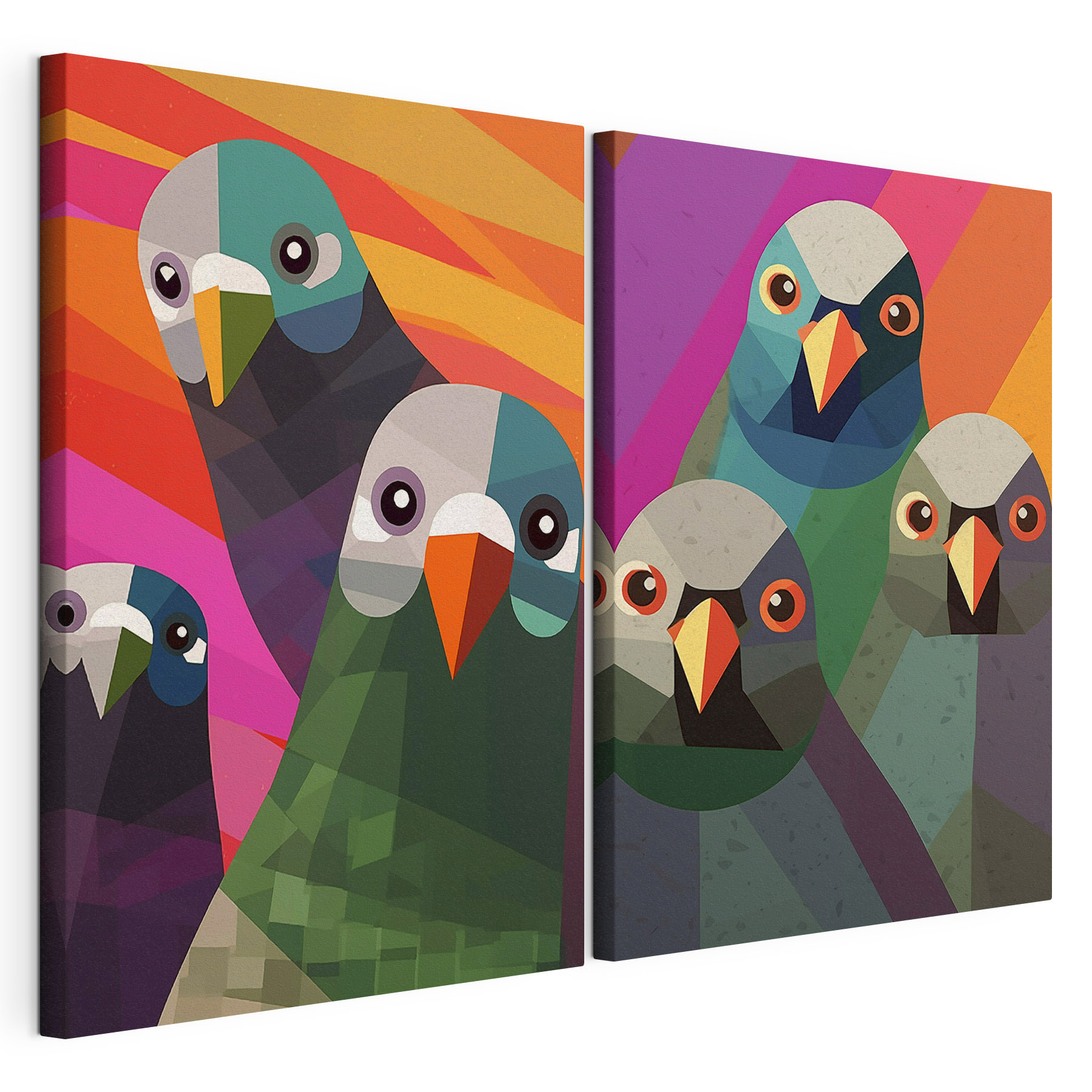 Group of birds with different colors Group of birds with different colors