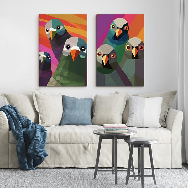 Group of birds with different colors Group of birds with different colors