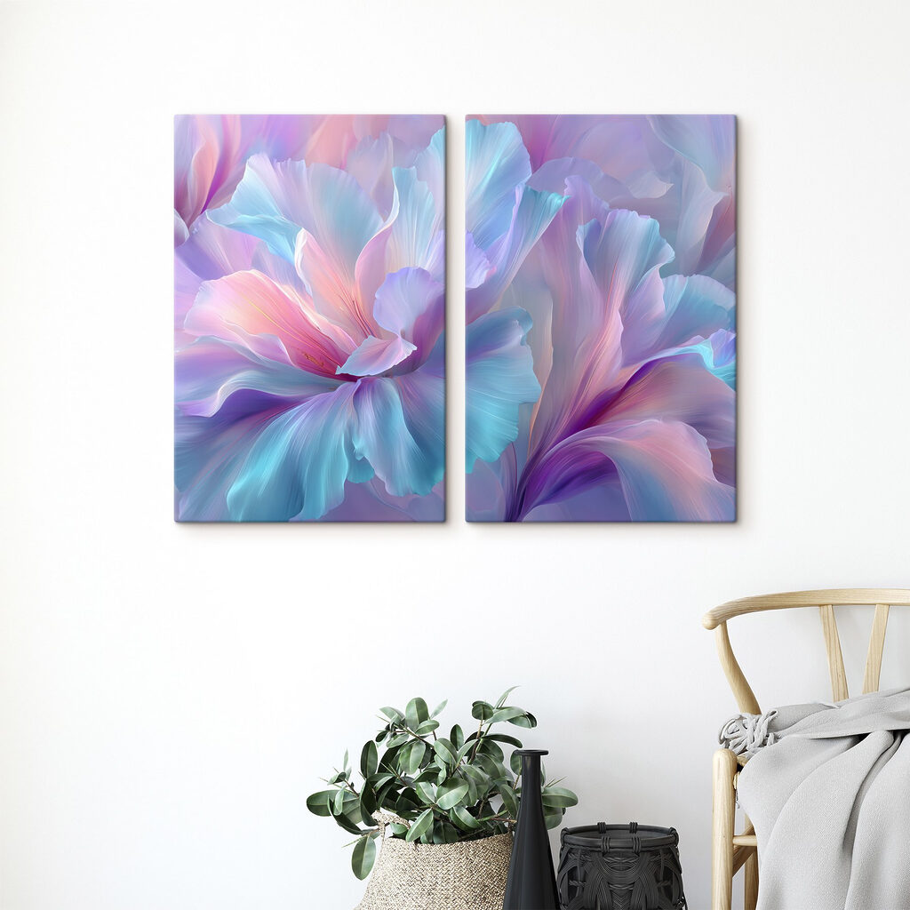 Whimsical blooms in soft hues Whimsical blooms in soft hues