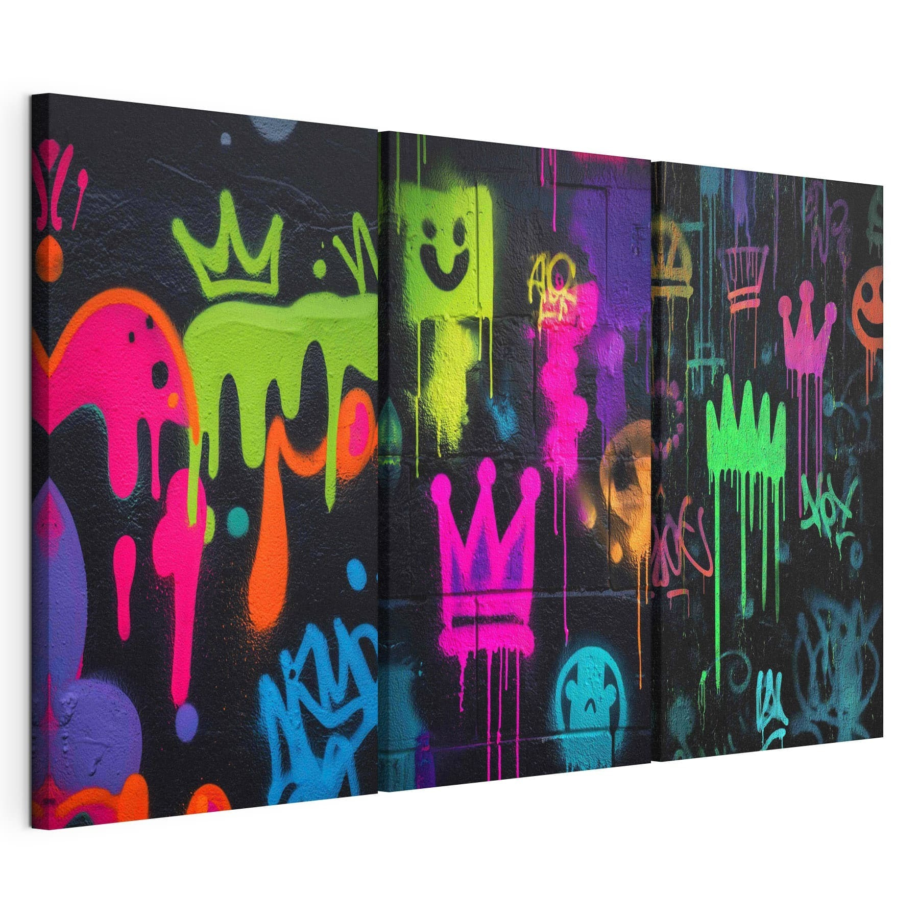 Collage of graffiti on a wall Collage of graffiti on a wall