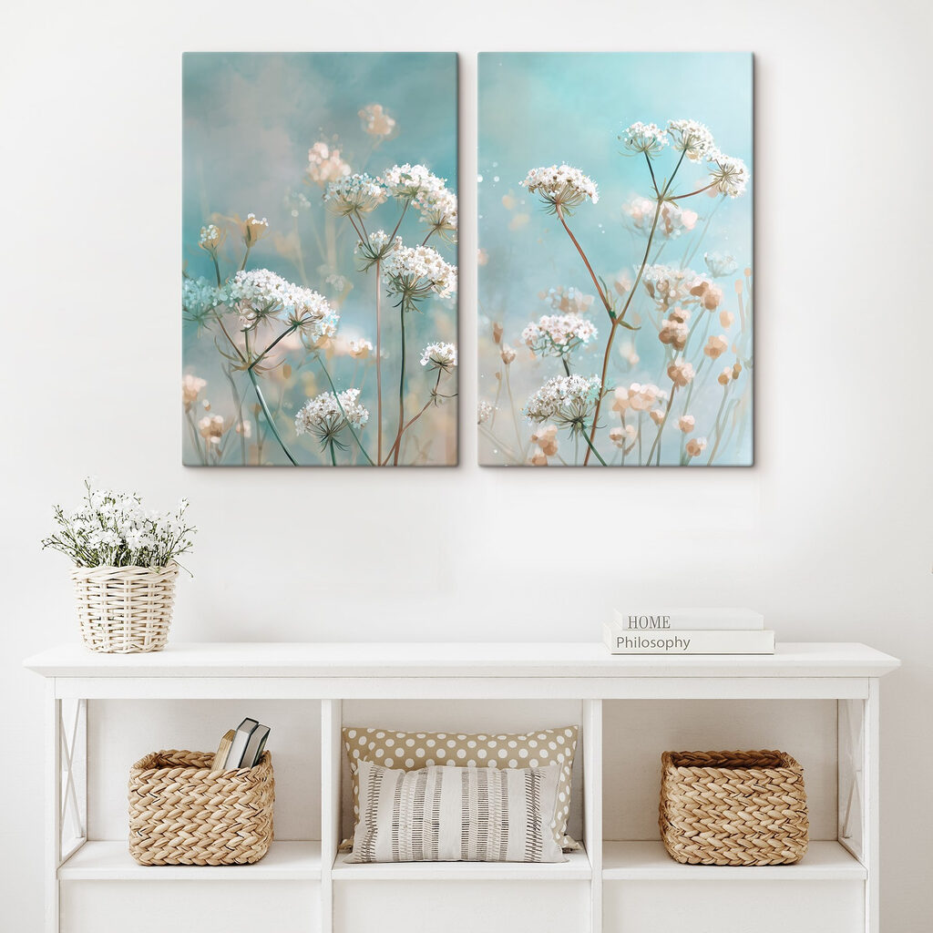 Delicate blooms in soft colors
