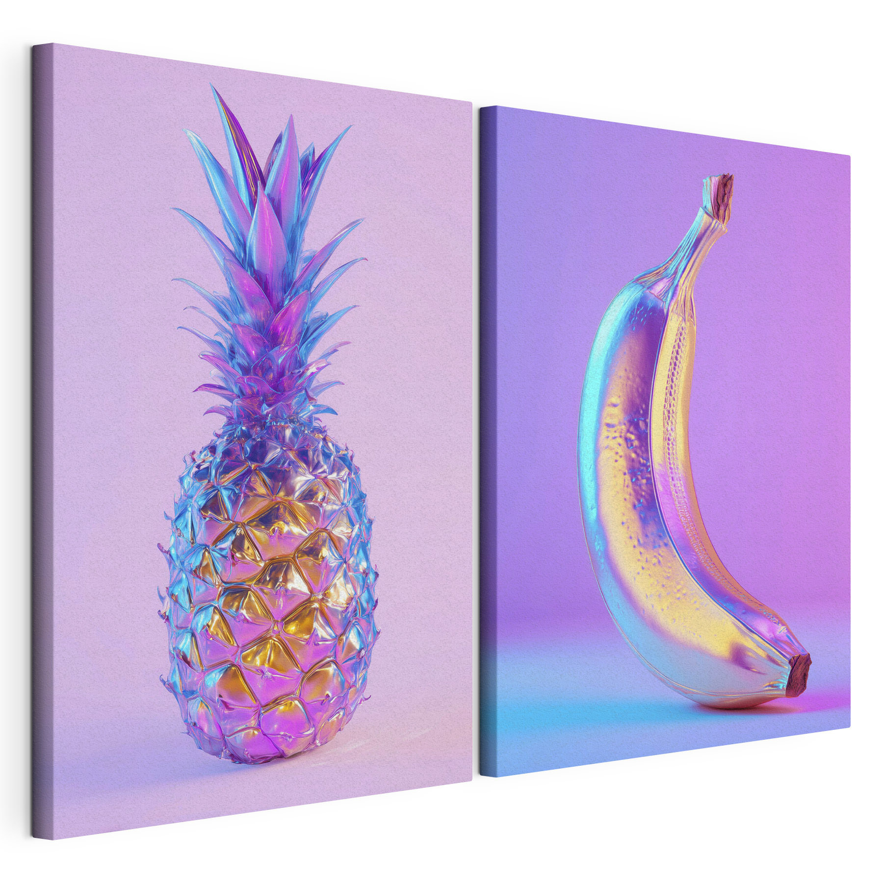 Banana and a pineapple