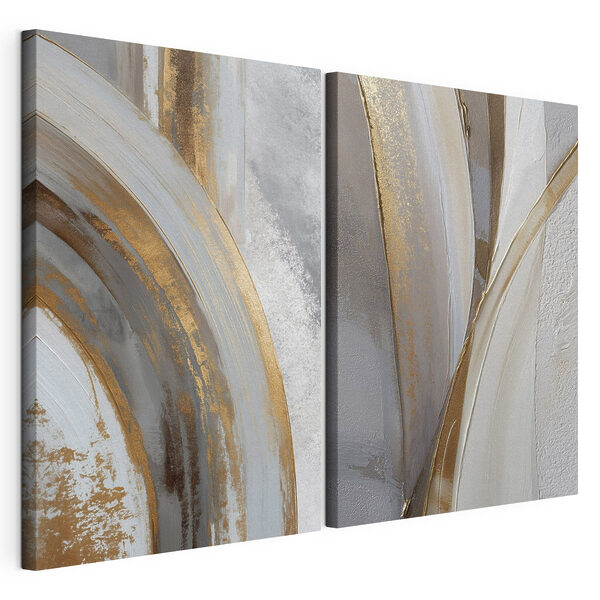 Des courbes artistiques aux nuances subtiles Impression sur toile modulaire Des courbes artistiques aux nuances subtiles