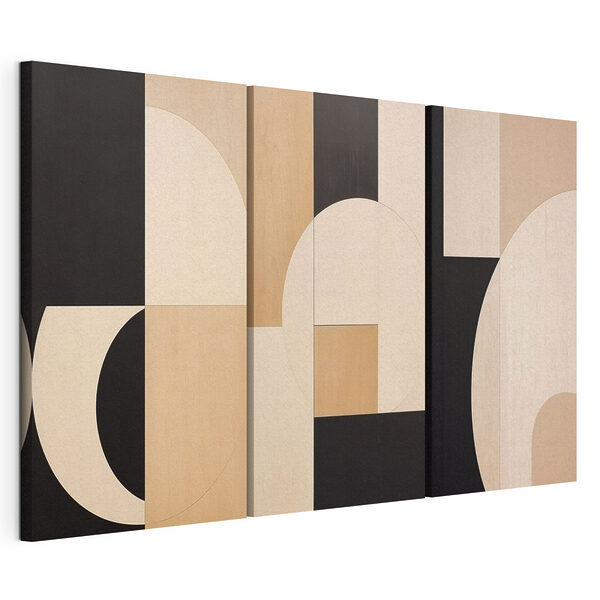 Œuvre d'art en noir et blanc Impression sur toile modulaire Œuvre d'art en noir et blanc