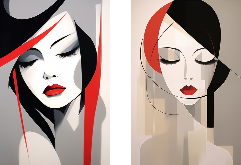 Collage of a woman's face