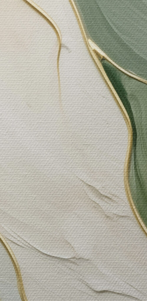 Painting of green and white colors Painting of green and white colors