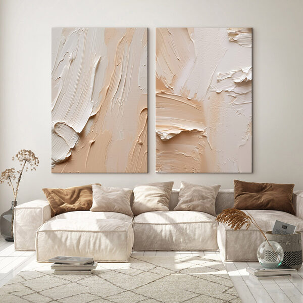 Abstract strokes in soft shades